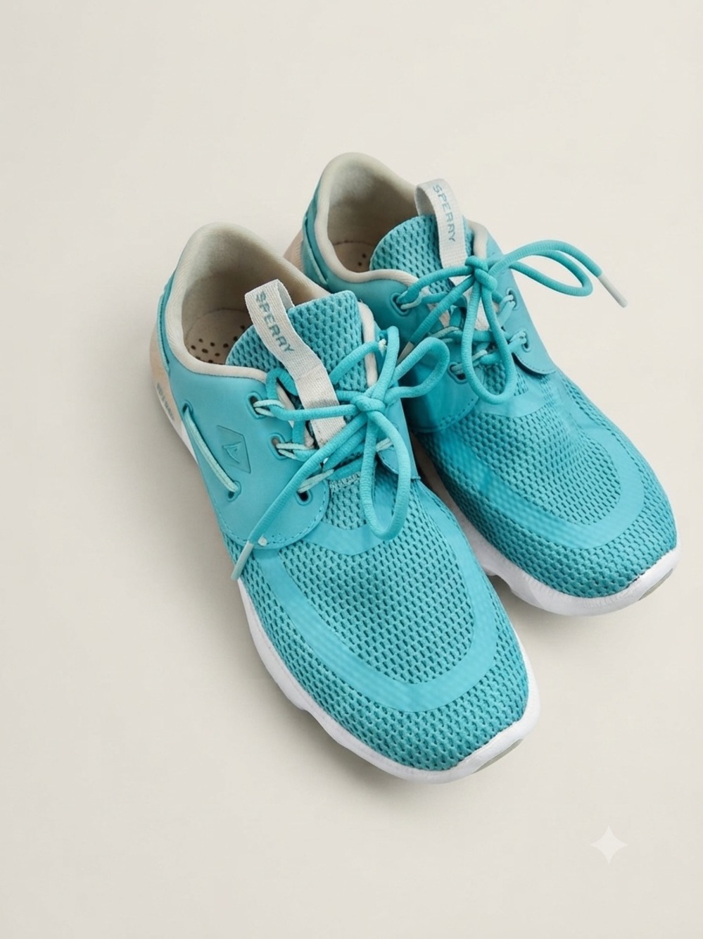 Sperry 7 Seas 3-Eye Mesh Boat Shoe / Sneaker 8.5 Turq